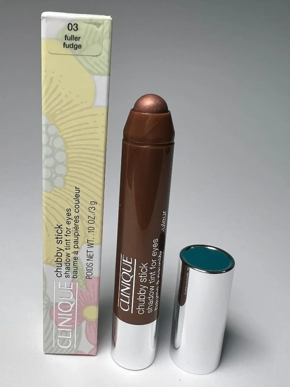 Clinique Chubby Stick Shadow Tint For Eyes Shade 03 Fuller Fudge Full Size